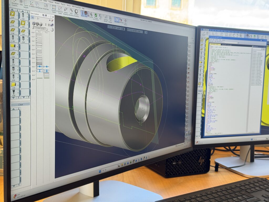 CAD/CAM-programmering av maskinkomponent